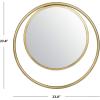 SAFAVIEH Home Wonder Brushed Brass Round 23.8-inch Decorative Accent Mirror