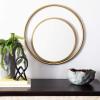 SAFAVIEH Home Wonder Brushed Brass Round 23.8-inch Decorative Accent Mirror