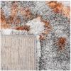 SAFAVIEH Horizon Shag Collection Area Rug – 6′ x 9′, Grey & Blue, Modern Abstract Design, Non-Shedding & Easy Care, 2-inch Thick Ideal for High Traffic Areas in Living Room, Bedroom (HZN890G)(Grey/Rust)