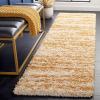 SAFAVIEH Hudson Shag Collection Area Rug – 6′ x 9′, Ivory & Beige, Modern Design, Non-Shedding & Easy Care, 2-inch Thick Ideal for High Traffic Areas in Living Room, Bedroom (SGH206B)(Ivory/Gold)