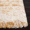 SAFAVIEH Hudson Shag Collection Area Rug – 6′ x 9′, Ivory & Beige, Modern Design, Non-Shedding & Easy Care, 2-inch Thick Ideal for High Traffic Areas in Living Room, Bedroom (SGH206B)(Ivory/Gold)