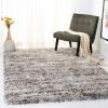 SAFAVIEH Iceland Shag Collection Area Rug – 9′ x 12′, Cream & Grey, Modern Design, Easy Care, 2.5-inch Thick Ideal for High Traffic Areas in Living Room, Bedroom (ISG519A)(Cream/Grey)