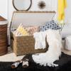 SAFAVIEH Lachlan Fringe Throw Blanket, Blue/Beige