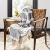 SAFAVIEH Lachlan Fringe Throw Blanket, Blue/Beige