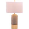 SAFAVIEH Lighting Collection – Set of 2 Modern Contemporary Farmhouse Grey Concrete & Gold 24-Inch Table Lamps for Bedroom, Living Room, Home Office, LED Bulbs Included (LIT4451A-SET2)