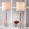 SAFAVIEH Lighting Collection Marla Modern Crystal Candlestick 31-inch Bedroom Living Room Home Office Desk Nightstand Table Lamp Set of 2 (LED Bulbs Included)