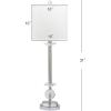 SAFAVIEH Lighting Collection Marla Modern Crystal Candlestick 31-inch Bedroom Living Room Home Office Desk Nightstand Table Lamp Set of 2 (LED Bulbs Included)