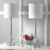 SAFAVIEH Lighting Collection Marla Modern Crystal Candlestick 31-inch Bedroom Living Room Home Office Desk Nightstand Table Lamp Set of 2 (LED Bulbs Included)