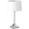 SAFAVIEH Lighting Collection Tyrone Modern Crystal Column 27-inch Bedroom Living Room Home Office Desk Nightstand Table Lamp Set of 2 (LED Bulbs Included)