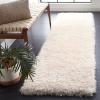 SAFAVIEH Luxe Shag Collection Area Rug – 5′ x 8′, Ivory, Handmade Glam, 3.2-inch Thick Ideal for High Traffic Areas in Living Room, Bedroom (SGX160A)(Bone)