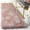 SAFAVIEH Luxe Shag Collection Area Rug – 5′ x 8′, Ivory, Handmade Glam, 3.2-inch Thick Ideal for High Traffic Areas in Living Room, Bedroom (SGX160A)(Brown)