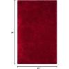 SAFAVIEH Luxe Shag Collection Area Rug – 5′ x 8′, Ivory, Handmade Glam, 3.2-inch Thick Ideal for High Traffic Areas in Living Room, Bedroom (SGX160A)(Red)