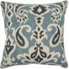 SAFAVIEH Pillow Collection 22-Inch Paisley Pillow, Blue and Grey, Set of 2(Blue)