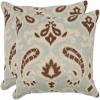 SAFAVIEH Pillow Collection 22-Inch Paisley Pillow, Blue and Grey, Set of 2(Gray)