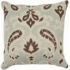 SAFAVIEH Pillow Collection 22-Inch Paisley Pillow, Blue and Grey, Set of 2(Gray)