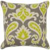SAFAVIEH Pillow Collection 22-Inch Paisley Pillow, Blue and Grey, Set of 2(Lime)