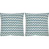 SAFAVIEH Pillows Collection Striped Taelea Decorative Pillow, 18-Inch, Navy Blue, Set of 2(Blue Rain)