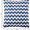 SAFAVIEH Pillows Collection Striped Taelea Decorative Pillow, 18-Inch, Navy Blue, Set of 2(Navy Blue)
