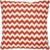 SAFAVIEH Pillows Collection Striped Taelea Decorative Pillow, 18-Inch, Navy Blue, Set of 2(Orange Sunburst)