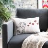 SAFAVIEH Puppy Love Throw Pillow, Cream/Red