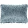 SAFAVIEH Soleil Indoor/Outdoor Shag Throw Pillow, 22″x22″, Champagne(Blue)