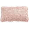 SAFAVIEH Soleil Indoor/Outdoor Shag Throw Pillow, 22″x22″, Champagne(Blush)