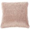 SAFAVIEH Soleil Indoor/Outdoor Shag Throw Pillow, 22″x22″, Champagne(Blush)