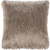 SAFAVIEH Soleil Indoor/Outdoor Shag Throw Pillow, 22″x22″, Champagne(Champagne)