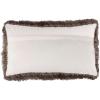 SAFAVIEH Soleil Indoor/Outdoor Shag Throw Pillow, 22″x22″, Champagne(Taupe)