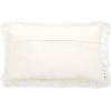 SAFAVIEH Soleil Indoor/Outdoor Shag Throw Pillow, 22″x22″, Champagne(White)