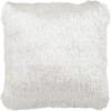 SAFAVIEH Soleil Indoor/Outdoor Shag Throw Pillow, 22″x22″, Champagne(White)