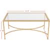 Safavieh American Homes Collection Matilda Gold Leaf Glass Couture Coffee Table(Gold)