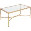 Safavieh American Homes Collection Matilda Gold Leaf Glass Couture Coffee Table(Gold)