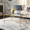 Safavieh American Homes Collection Matilda Gold Leaf Glass Couture Coffee Table(Gold)