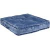 Safavieh Belia Glam 18-inch Light Grey Velvet Square Floor Pillow(Blue)