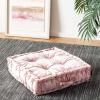 Safavieh Belia Glam 18-inch Light Grey Velvet Square Floor Pillow(Blush)