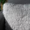 Safavieh Cali Shag Throw Pillow, Silver(Silver)