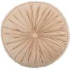 Safavieh Clary Glam 18-inch Mustard Yellow Velvet Round Floor Pillow(Champagne)