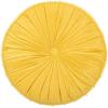 Safavieh Clary Glam 18-inch Mustard Yellow Velvet Round Floor Pillow(Mustard)