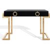 Safavieh Couture Collection Maia Black 2-Drawer Lacquer Desk(Black/Gold Leaf)