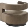 Safavieh Couture Edgar Velvet Swivel Chair(Dark Brown)