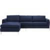 Safavieh Couture Home Camila Navy and Brushed Stainless Steel Sectional