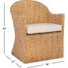 Safavieh Couture Home Collection Solomon Rattan, Natural/Beige Cushion Water Hyacinth Dining Chair (Fully Assembled) CWK2000A, Rattan