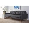 Safavieh Couture Home Gneiss Mid-Century Modern Slate Grey and Dark Brown Tufted Sofa(Slate Grey/Dark Brown)
