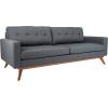 Safavieh Couture Home Gneiss Mid-Century Modern Slate Grey and Dark Brown Tufted Sofa(Slate Grey/Dark Brown)
