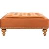 Safavieh Couture Rosealina Sienna Velvet Tufted Silver Nailhead Ottoman(Sienna)