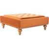 Safavieh Couture Rosealina Sienna Velvet Tufted Silver Nailhead Ottoman(Sienna)