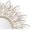 Safavieh Home Alba Champagne Flower Sunburst 30-inch Decorative Accent Mirror(Champagne)