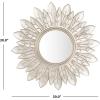 Safavieh Home Alba Champagne Flower Sunburst 30-inch Decorative Accent Mirror(Champagne)