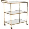Safavieh Home Collection Aurelius Silver Bar Cart(Gold / Mirror)